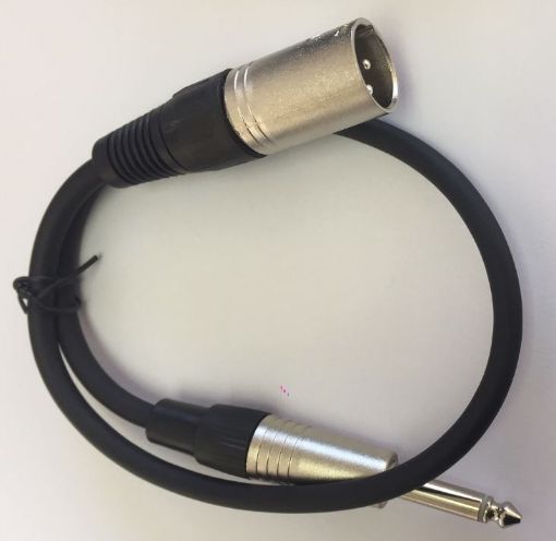 Picture of Short link cable - 6.3mm Jack to XLR male- 0.5 mtr