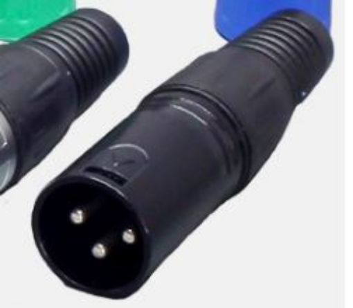 Picture of XLR Connector, 3P Male.  Black metal body