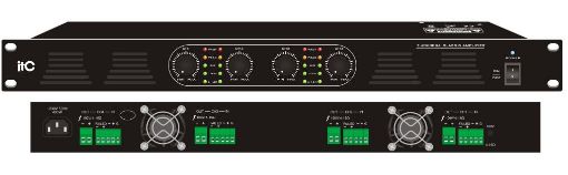 Picture of 4 channel x 240w  100v/4ohm Class D power amplifier