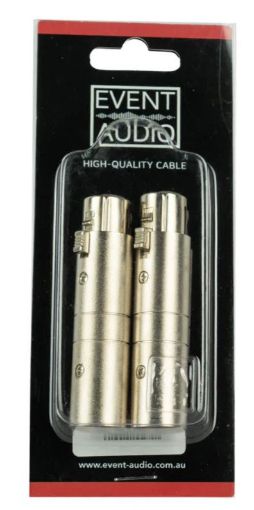 Picture of Pair of XLR 3 pin male to 5 pin female adaptors