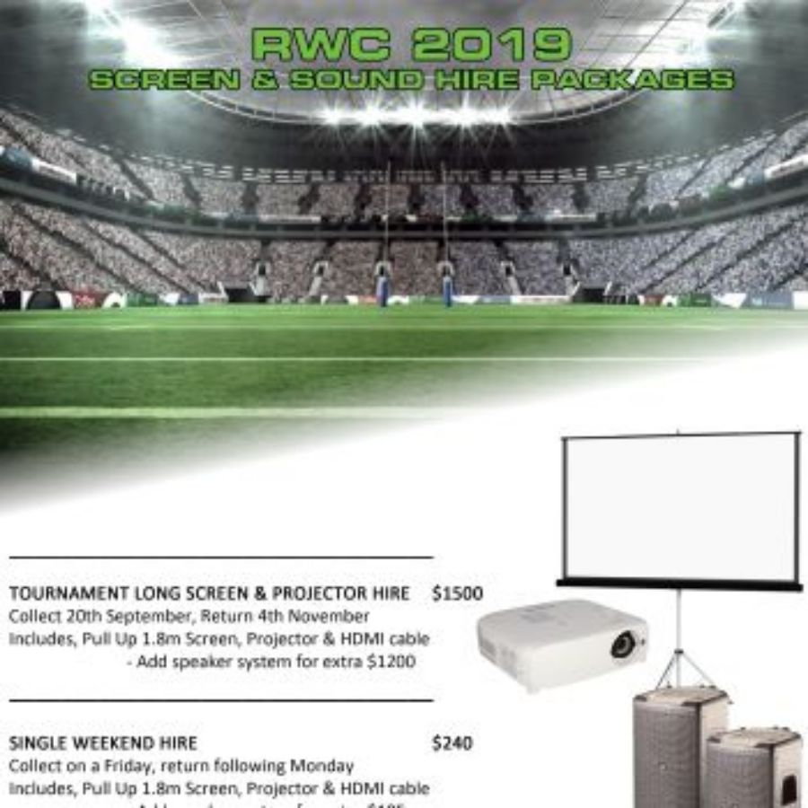 Rugby World Cup Screen and Sound Hire Packages