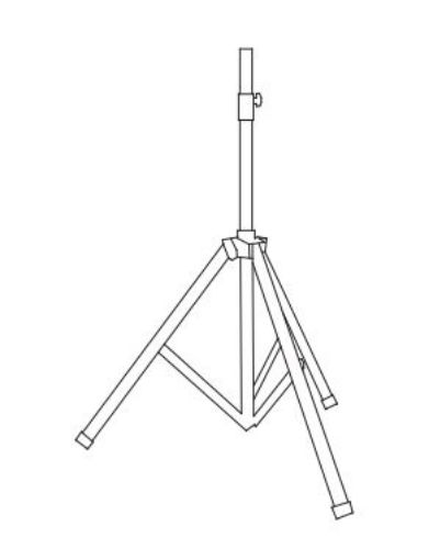 Picture of Heavy duty wind-up tripod speaker stand - 50kg