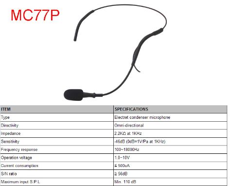 Picture of Headset Microphone for iTalk with 3.5mm Jack