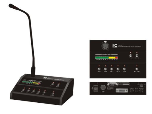 Picture of 5 Zone Paging Microphone for T-350s/240s PA amplifiers